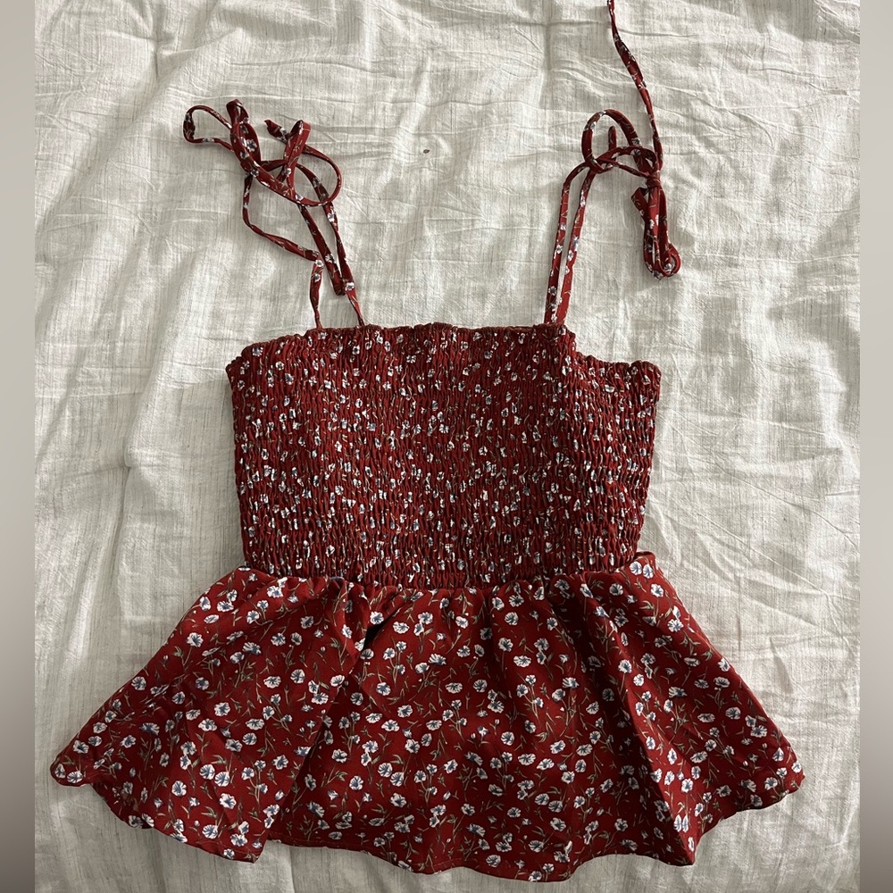 Red Flare Tank Top
